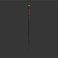 Medieval Style Sword With Decorative Hilt Crossguard And Metal Blade On White Background